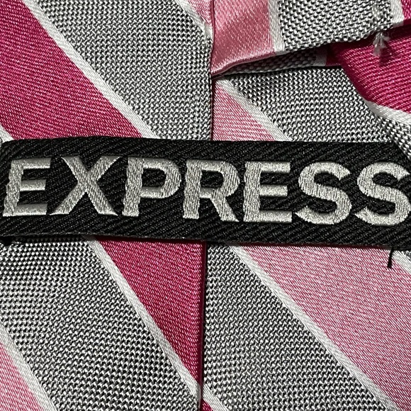 Express pink and gray tie for Men - Picture 3 of 3